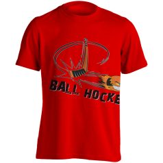 Ball hockey1 pamut póló - piros