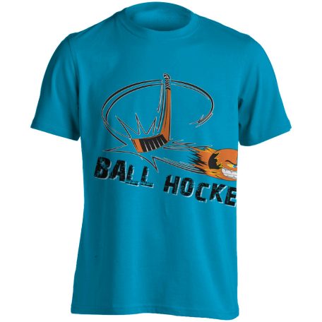 Ball hockey1 pamut póló - turkiz