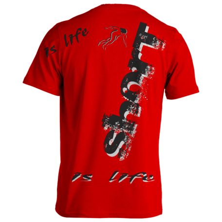 Gyorskorcsolya3 pamut póló - piros