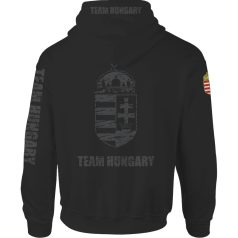 Hungary2 kapucnis pulóver - fekete