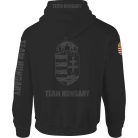 Hungary4 kapucnis pulóver - fekete