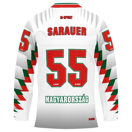 Magyarország szurkolói mez - fehér (egyedi névvel)