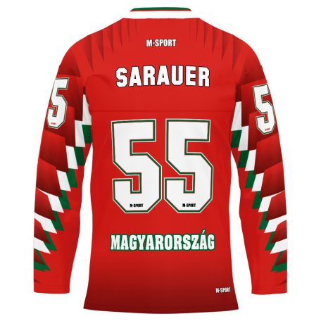 Magyarország szurkolói mez - piros (egyedi névvel)