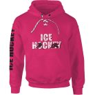 Jégkorong1 kapucnis pulóver - pink