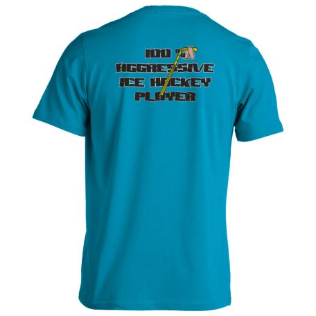 Jégkorong1 pamut póló - türkiz