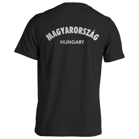 Jégkorong4 pamut póló - fekete