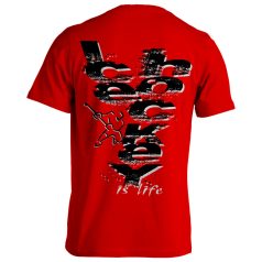 Jégkorong8 pamut póló - piros