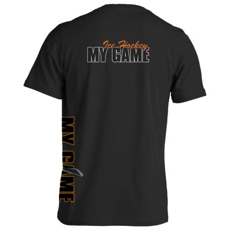 Jégkorong11 pamut póló - fekete