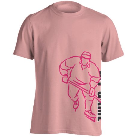Jégkorong11 pamut póló - világos rózsaszín