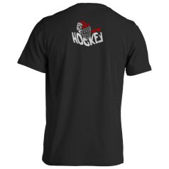 Jégkorong12 pamut póló - fekete2