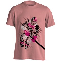 Jégkorong12 pamut póló - világos rózsaszín