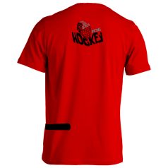 Jégkorong12 pamut póló - piros