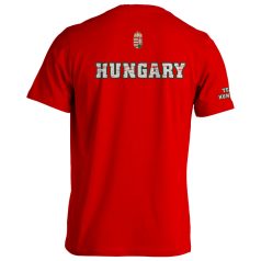 Hungary2 pamut póló - piros