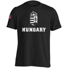 Hungary3 pamut póló - fekete