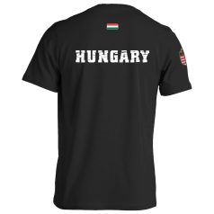 Hungary3 pamut póló - fekete