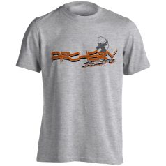 Íjászat4 pamut póló - világosszürke