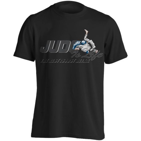 Judo1 pamut póló - fekete