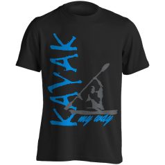 Kajak2 pamut póló - fekete