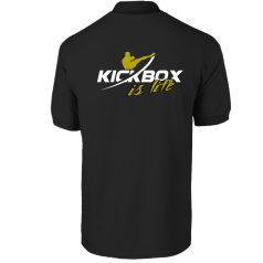 Kickbox galléros póló 01 - fekete