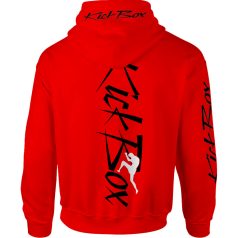 Kickbox1 kapucnis pulóver - piros