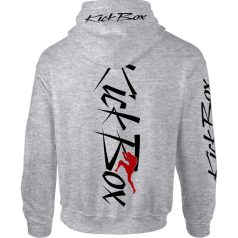 Kickbox1 kapucnis pulóver - világos szürke