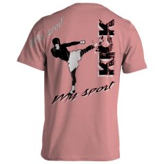Kickbox1 pamut póló - világos rózsaszín