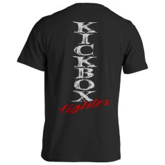 Kickbox5 pamut póló - fekete