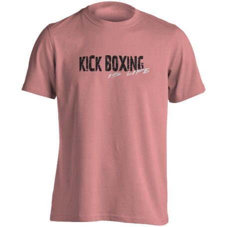 Kickbox6 pamut póló - világos rózsaszín