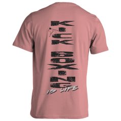 Kickbox6 pamut póló - világos rózsaszín