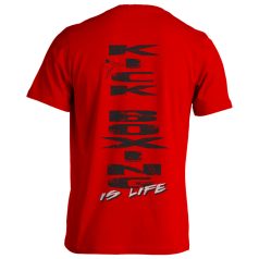 Kickbox6 pamut póló - piros
