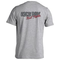 Kickbox7 pamut póló - cirmos fehér