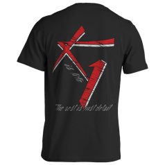 Kickbox8 pamut póló - fekete