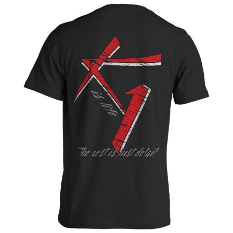 Kickbox8 pamut póló - fekete