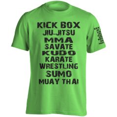 Kickbox9 pamut póló - lime