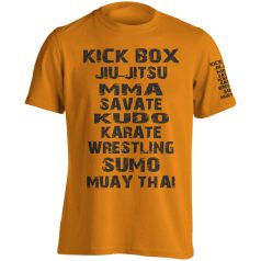 Kickbox9 pamut póló - narancs
