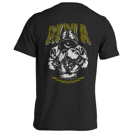 Kickbox10 pamut póló - fekete