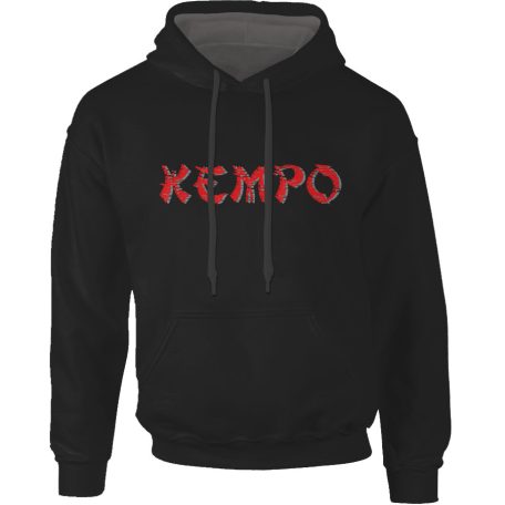 Kempo1 kapucnis pulóver - fekete1