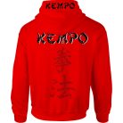 Kempo1 kapucnis pulóver - piros
