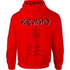 Kempo1 kapucnis pulóver - piros