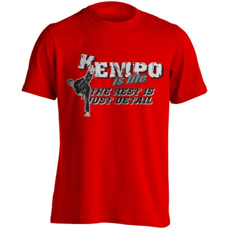 Kempo2 pamut póló - piros