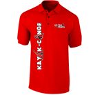 Kajak-kenu galléros póló 01 - piros