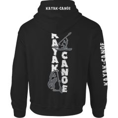 Kajak-kenu1 kapucnis pulóver - fekete