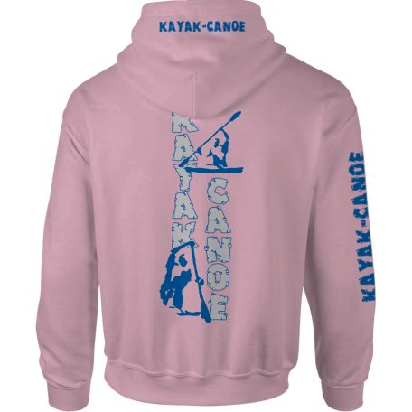 Kajak-kenu1 kapucnis pulóver - világos rózsaszín 2