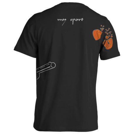 Koronglövészet1 pamut póló - fekete