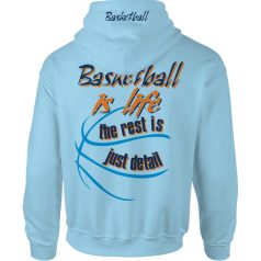 Kosárlabda2 kapucnis pulóver - világoskék