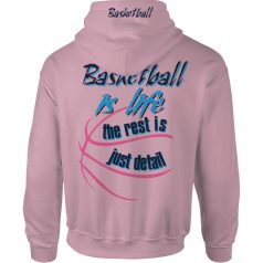 Kosárlabda2 kapucnis pulóver - világos rózsaszín