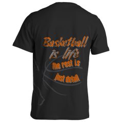 Kosárlabda4 pamut póló - fekete