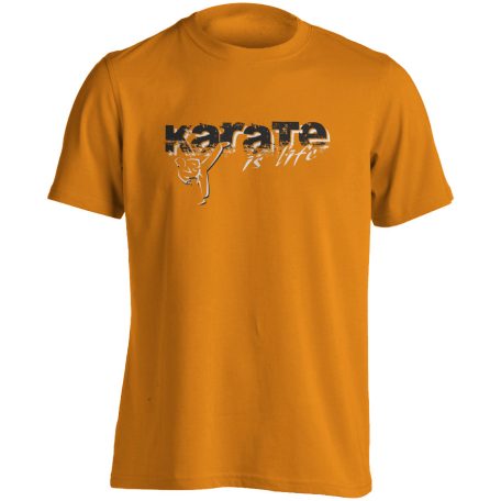 Karate1 pamut póló - narancs