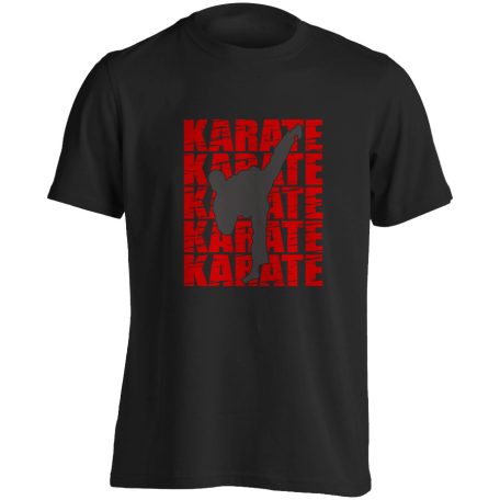 Karate3 pamut póló - fekete
