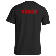 Karate3 pamut póló - fekete